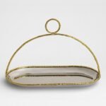 مترد تقديم حلقة مذهب - 24×12×18 سم