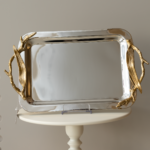 سفرة تقديم مستطيلة صغيرة - اغصان