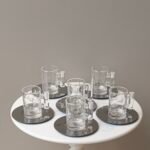 طقم 6 شاي و6 قهوة - فراشة