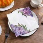 مناديل طبعات زهرية