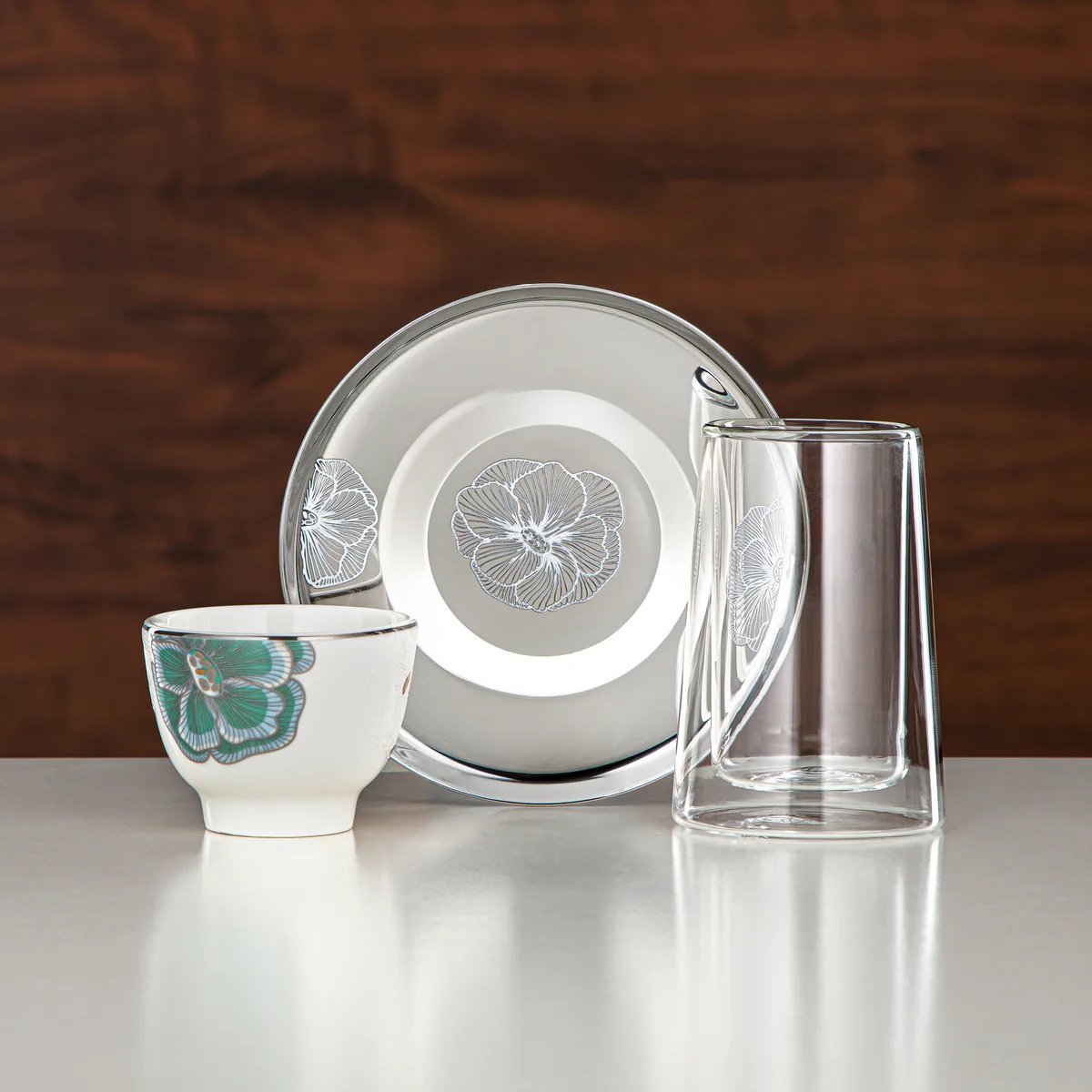 img_9146 طقم شاهي وقهوةدبل قلاس/ بلوم - الصورة 1