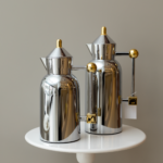 طقم ترامس 0.7 لتر 1 لتر - فضي ذهبي