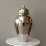 فازا حجم كبير مطروق - فضي