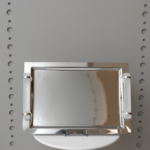 سفرة تقديم - فضية مقبض شفاف