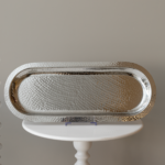 سفرة مستطيلة معدن مطروق - حجم كبير