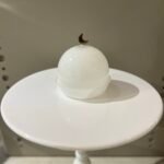 وعاء تمر زجاج ابيض حجم كبير - رمضاني