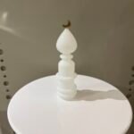 مئذنة زجاج ابيض حجم صغير - رمضاني