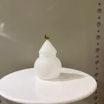 وعاء مكسرات زجاج ابيض حجم كبير - رمضاني