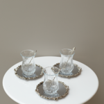 طقم 6 كاسات بالملاعق