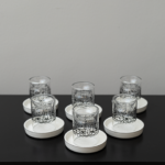 طقم 6 كاسات شاي حروف عربية