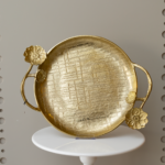 سفرة تقديم شمس نحاسي لامع - حجم كبير