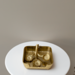 حاملة مناديل شمس نحاسي لامع