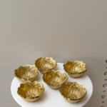 طقم صحون 6 قطع شمس - نحاسي لامع