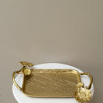 سفرة تقديم شمس نحاسي لامع - حجم صغير