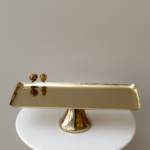 مترد مستطيل بالقاعدة عنبر - ذهبي - حجم كبير