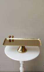 مترد مستطيل بالقاعدة عنبر - ذهبي - حجم كبير