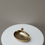 صحن تقديم عنبر - ذهبي - حجم متوسط