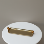 سفرة تقديم طويلة عنبر - ذهبي - حجم صغير