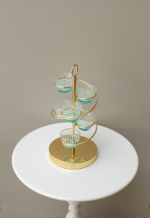 ⁦حاملة فناجين بتصميم حلزوني - ذهبي⁩ - الصورة ⁦2⁩