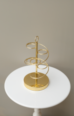 حاملة فناجين بتصميم حلزوني - ذهبي