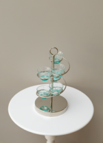 ⁦حاملة فناجين بتصميم حلزوني - فضي⁩ - الصورة ⁦2⁩