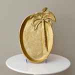 مترد معدن هندي بنقش نخيل - ذهبي - حجم كبير