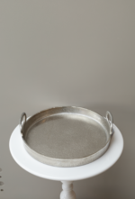 سفرة من المعدن الهندي فضي - حجم صغير