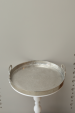 سفرة من المعدن الهندي فضي - حجم كبير