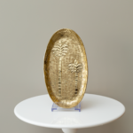 مترد تقديم نقش نخلة - حجم صغير - ذهبي