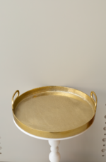 سفرة من المعدن الهندي ذهبي - حجم كبير