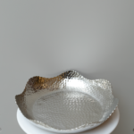 مترد تقديم مطروق فضي بمقاس40 سم- حجم كبير