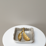 حاملة مناديل معدن هندي - ورقة ذهبية