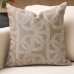 غلاف وسادة شكل هندسي بيج 40*40