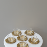 طقم فناجين 6 قهوة - ذهبي