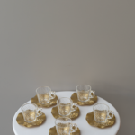 طقم فناجين 6 قهوة - ذهبي