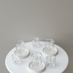 طقم 6 شاي 6 قهوة - دبل قلاس