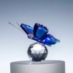 ديكور فراشة بلورية - ازرق