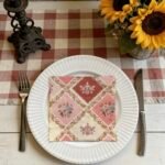 مناديل 20 قطعة بطبعات زهور متعدد الالوان