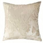 غطاء وسادة مربع من البوليستر الجاكار بيج - 45*45