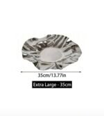 ⁦صحن فاكهة من الفولاذ المقاوم للصداء - فضي كبير⁩ - الصورة ⁦2⁩