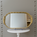 سفرة ذهبية مرايا وردة - حجم كبير