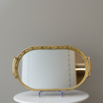 سفرة ذهبية مرايا وردة - حجم صغير