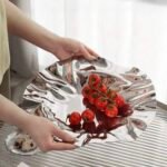 صحن فاكهة من الفولاذ المقاوم للصداء - فضي كبير