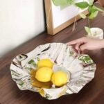 صحن فاكهة من الفولاذ المقاوم للصداء - فضي متوسط