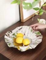 صحن فاكهة من الفولاذ المقاوم للصداء - فضي متوسط