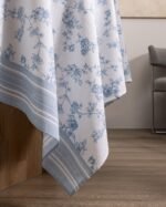 ⁦️ مفرش طاولة قطني Aurel – لون أزرق – مقاس 200×160 سم⁩ - الصورة ⁦3⁩