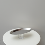 ستاند حلويات فضي قاعدة شفافة - حجم صغير