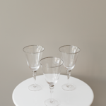 طقم 6 كاسات حافة فضية