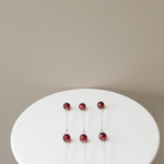 ملاعق زجاج بلوري احمر