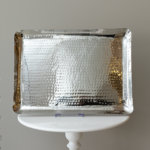 سفرة مربعة معدن مطروق - حجم صغير